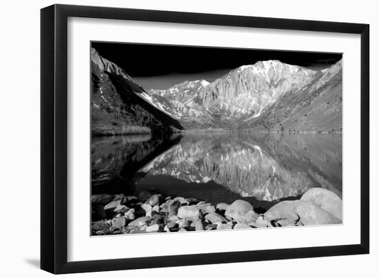 Laurel Mountain Reflections BW-Douglas Taylor-Framed Photo