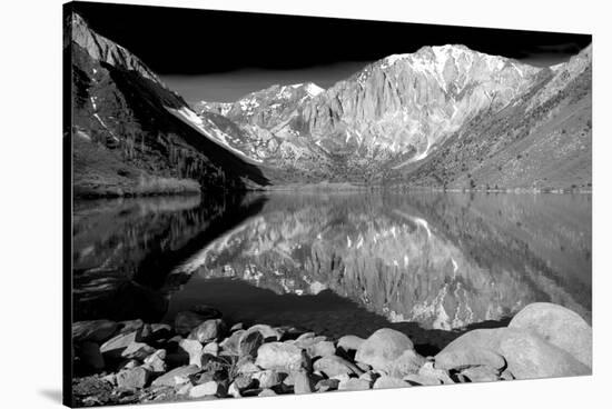 Laurel Mountain Reflections BW-Douglas Taylor-Stretched Canvas