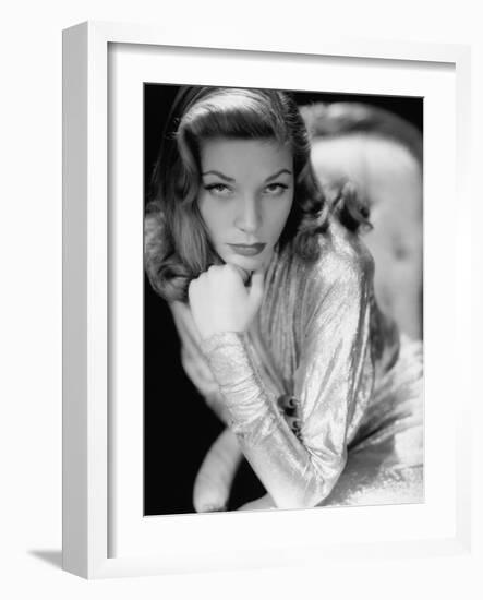 Lauren Bacall, 1945. 1945-null-Framed Photographic Print