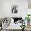 Lauren Bacall (b/w photo)-null-Framed Stretched Canvas displayed on a wall