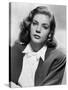 Lauren Bacall (b/w photo)-null-Stretched Canvas