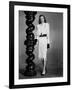 Lauren Bacall (b/w photo)-null-Framed Photo