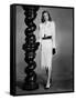 Lauren Bacall (b/w photo)-null-Framed Stretched Canvas