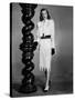 Lauren Bacall (b/w photo)-null-Stretched Canvas