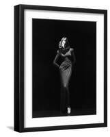 Lauren Bacall (b/w photo)-null-Framed Photo