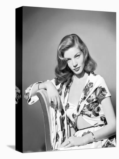 Lauren Bacall, c. 1945 (b/w photo)-null-Stretched Canvas