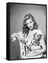 Lauren Bacall, c. 1945 (b/w photo)-null-Framed Stretched Canvas