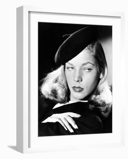 Lauren Bacall, Ca. 1945-null-Framed Photo