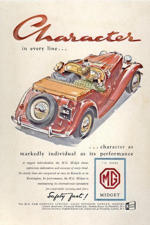 Press Advertisement for the MG Midget, 1950s