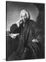 Laurence Sterne, Engraved by Edward Fisher-Sir Joshua Reynolds-Stretched Canvas