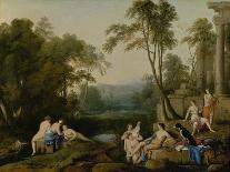 Mercury Giving the Child Bacchus to the Nymphs of Nysa, 1638-Laurent de La Hyre-Giclee Print