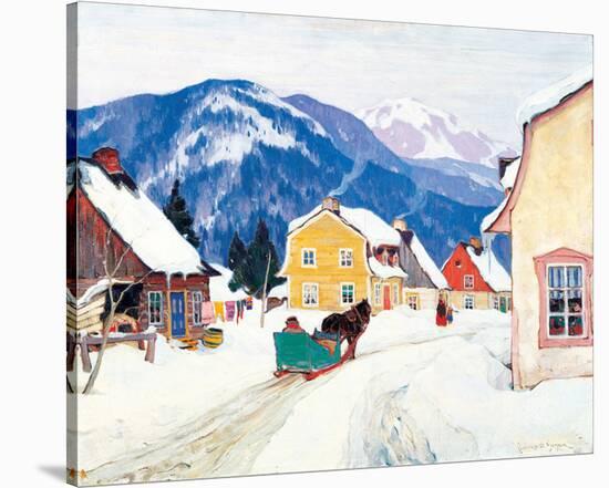 Laurentian Village-Clarence Alphonse Gagnon-Stretched Canvas