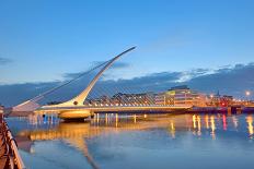 The Samuel Beckett Bridge in Night Time-laurentiu iordache-Photographic Print