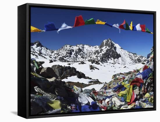 Lauribina Pass, Langtang National Park, Bagmati, Central Region (Madhyamanchal), Nepal, Himalayas-Jochen Schlenker-Framed Stretched Canvas