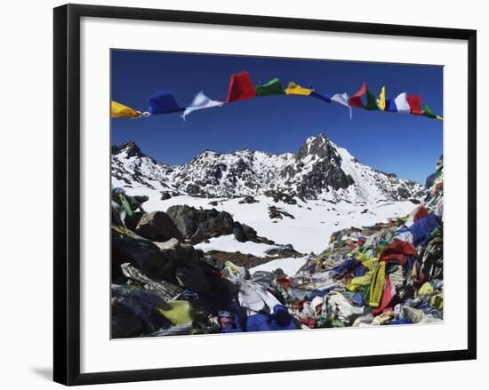 Lauribina Pass, Langtang National Park, Bagmati, Central Region (Madhyamanchal), Nepal, Himalayas-Jochen Schlenker-Framed Photographic Print