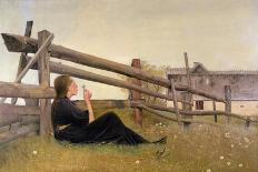 June, Girl Blowing Dandelion Seeds, 1899-Laurits Andersen Ring-Giclee Print