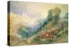 Lausanne from the West-J. M. W. Turner-Stretched Canvas