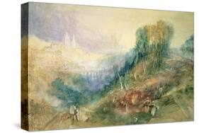 Lausanne from the West-J. M. W. Turner-Stretched Canvas