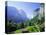 Lauterbrunnen and Staubbach Falls, Jungfrau Region, Swiss Alps, Switzerland, Europe-Roy Rainford-Stretched Canvas