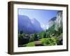 Lauterbrunnen and Staubbach Falls, Jungfrau Region, Swiss Alps, Switzerland, Europe-Roy Rainford-Framed Premium Photographic Print