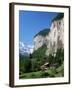 Lauterbrunnen and Staubbach Falls, Jungfrau Region, Switzerland-Roy Rainford-Framed Photographic Print