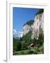 Lauterbrunnen and Staubbach Falls, Jungfrau Region, Switzerland-Roy Rainford-Framed Photographic Print