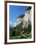 Lauterbrunnen and Staubbach Falls, Jungfrau Region, Switzerland-Roy Rainford-Framed Photographic Print