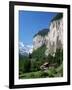 Lauterbrunnen and Staubbach Falls, Jungfrau Region, Switzerland-Roy Rainford-Framed Photographic Print