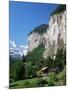 Lauterbrunnen and Staubbach Falls, Jungfrau Region, Switzerland-Roy Rainford-Mounted Photographic Print