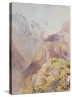 Lauterbrunnen Valley from Murren-Alfred William Hunt-Stretched Canvas