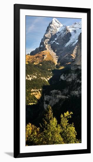 Lauterbrunnen Valley with Mt Eiger in the Background, Murren, Bernese Oberland, Bern, Switzerland-null-Framed Photographic Print