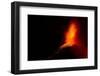 Lava and ash erupting from volcano, Canary Islands-Enrique Lopez-Tapia-Framed Photographic Print