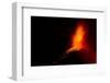 Lava and ash erupting from volcano, Canary Islands-Enrique Lopez-Tapia-Framed Photographic Print