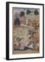 Lava and Kishu Engage Lakshmana in Battle,1598-Makra-Framed Giclee Print