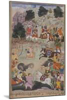 Lava and Kishu Engage Lakshmana in Battle,1598-Makra-Mounted Giclee Print