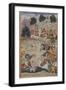 Lava and Kishu Engage Lakshmana in Battle,1598-Makra-Framed Giclee Print