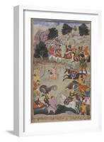 Lava and Kishu Engage Lakshmana in Battle,1598-Makra-Framed Giclee Print