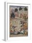 Lava and Kishu Engage Lakshmana in Battle,1598-Makra-Framed Giclee Print