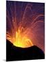 Lava Bursts from Mount Etna, Near Nicolosi, Italy, Wednesday July 25, 2001-Pier Paolo Cito-Mounted Photographic Print