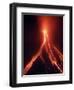 Lava Cascades Down the Slopes of Mayon Volcano in a Continuing Mild Eruption at Dusk, Philippines-null-Framed Photographic Print