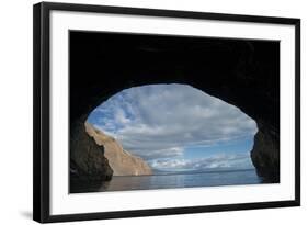 Lava Cave Punta Vicente Roca, Galapagos Islands, Ecuador-Pete Oxford-Framed Photographic Print