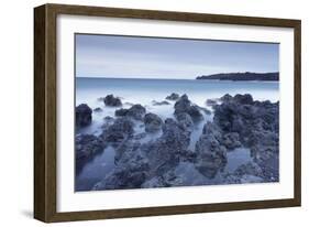 Lava coast near Los Hervideros, Montanas del Fuego, Parque Natinal de Timanfaya, Lanzarote, Spain-Markus Lange-Framed Photographic Print