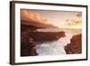 Lava Coast of Las Puntas at Sunset, El Golfo, Biosphere Reserve, El Hierro, Canary Islands, Spain-Markus Lange-Framed Photographic Print