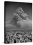 Lava Dust from Eruption of Mount Vesuvius Spiraling Above Naples-null-Stretched Canvas
