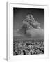 Lava Dust from Eruption of Mount Vesuvius Spiraling Above Naples-null-Framed Photographic Print