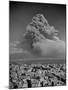 Lava Dust from Eruption of Mount Vesuvius Spiraling Above Naples-null-Mounted Photographic Print