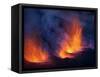 Lava erupting from Eyjafjallajokull-null-Framed Stretched Canvas