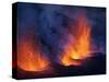 Lava erupting from Eyjafjallajokull-null-Stretched Canvas