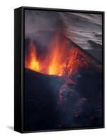 Lava erupting from Eyjafjallajokull-null-Framed Stretched Canvas
