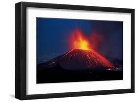 Lava Eruption Etna-null-Framed Art Print